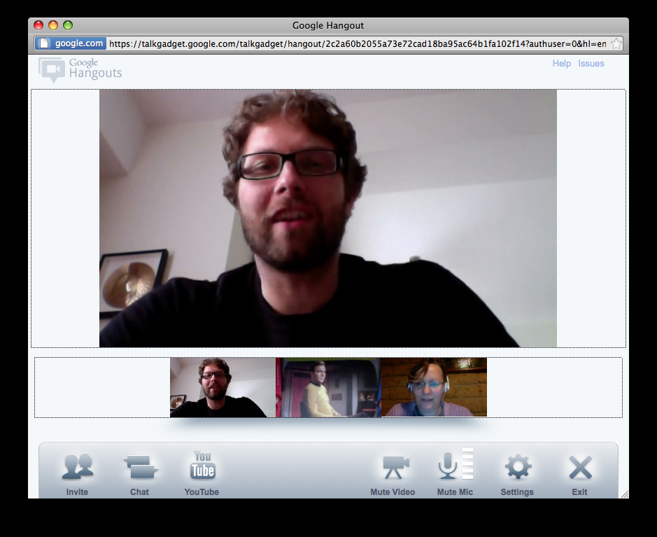Video remote team chat