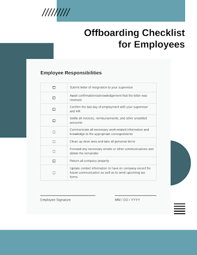 Employee offboarding checklist